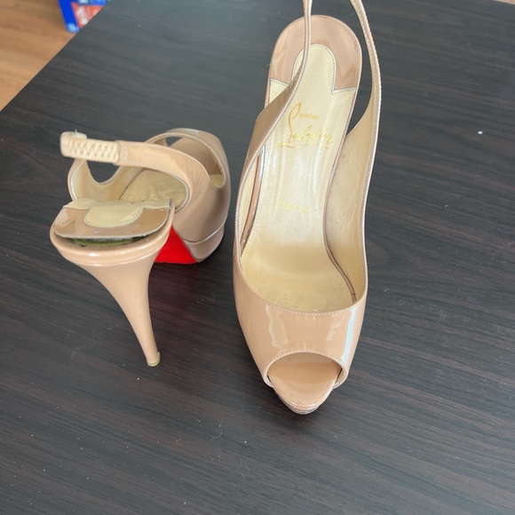 Louboutin Tan High Heel Shoes